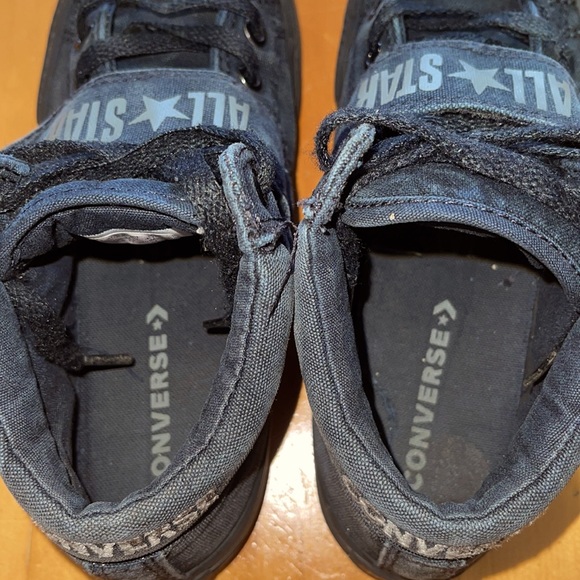 CONVERSE | Boys Black and Gray  High Top Converse All Star With Strap Size 3 - Picture 9 of 9
